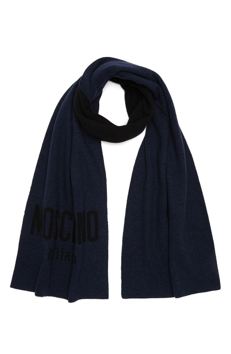Moschino 'Moschino' Cold Weather Scarf, Main, color, 