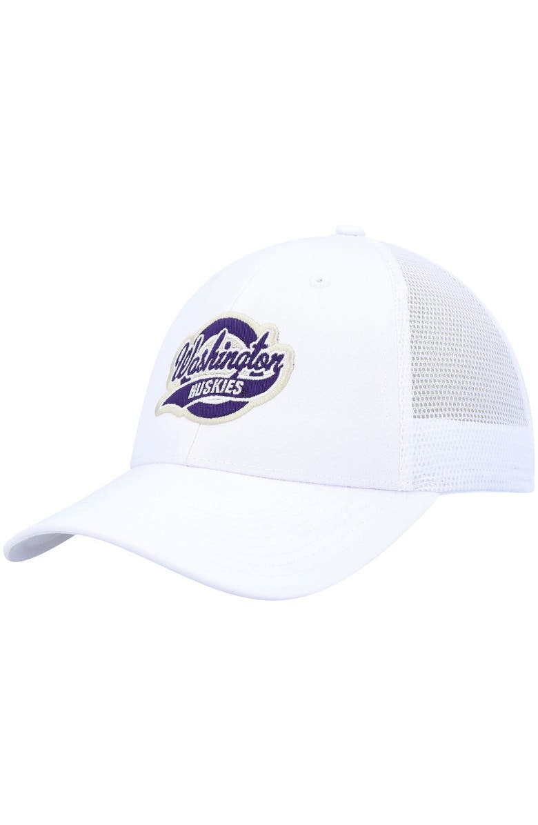 AHEAD Men's Ahead White Washington Huskies Brant Trucker Adjustable Hat, Main, color, White