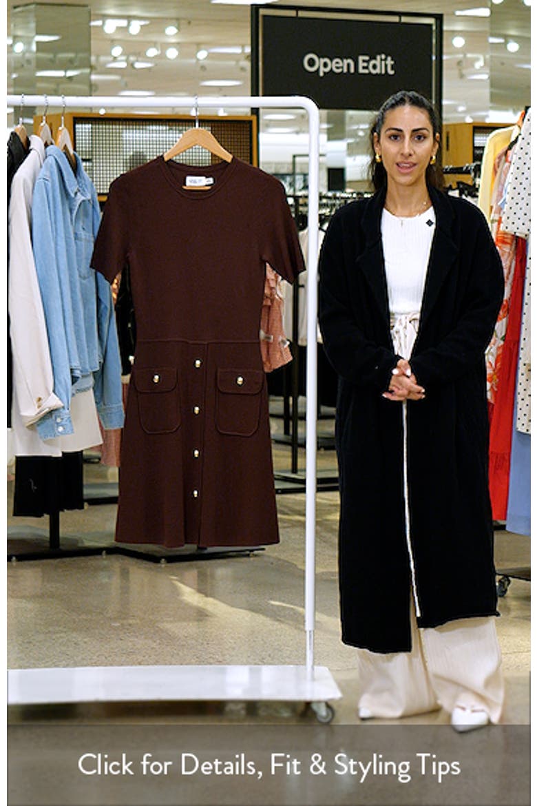 Patch Pocket A-Line Sweater Dress video