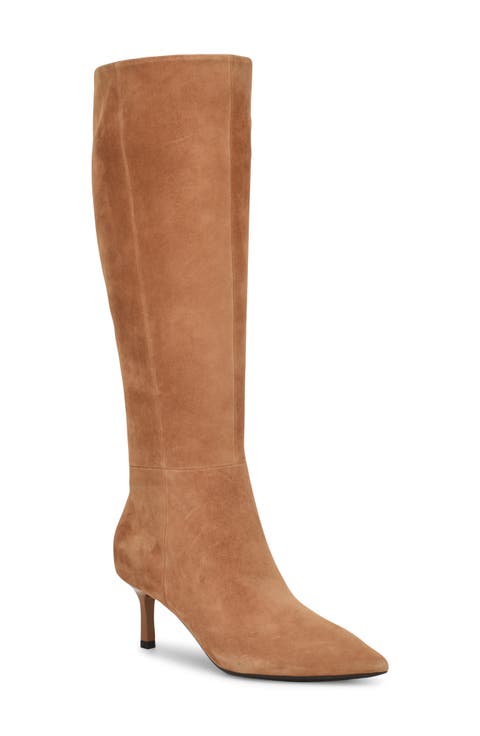 Kimdee 9x9 Pointed Toe Knee High Boot (Women) (Regular & Wide Calf)