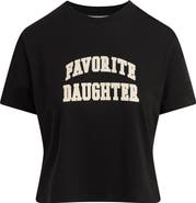 Favorite Daughter The Collegiate Logo Crop Graphic T-Shirt