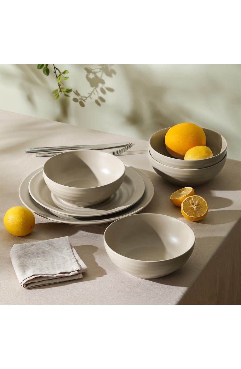 Stone Lain Orbit Stoneware 16-Piece Dinnerware Set with Cereal Bowls and Mugs, Alternate, color, 