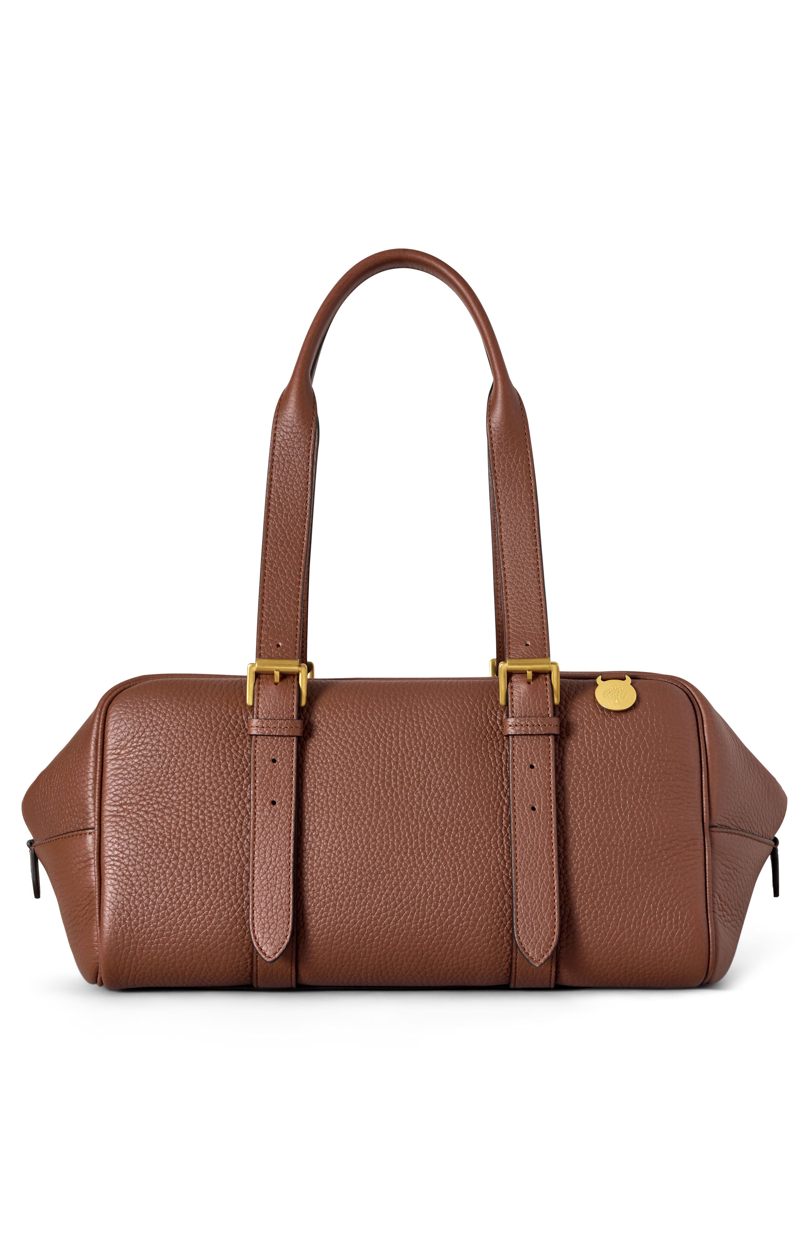 Boston Heavy Grain Top Handle Bag, Alternate, color, BRIGHT OAK