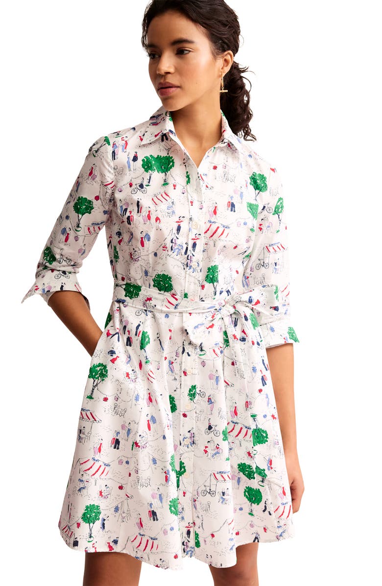 Boden Amy Long Sleeve Shirtdress, Alternate, color,