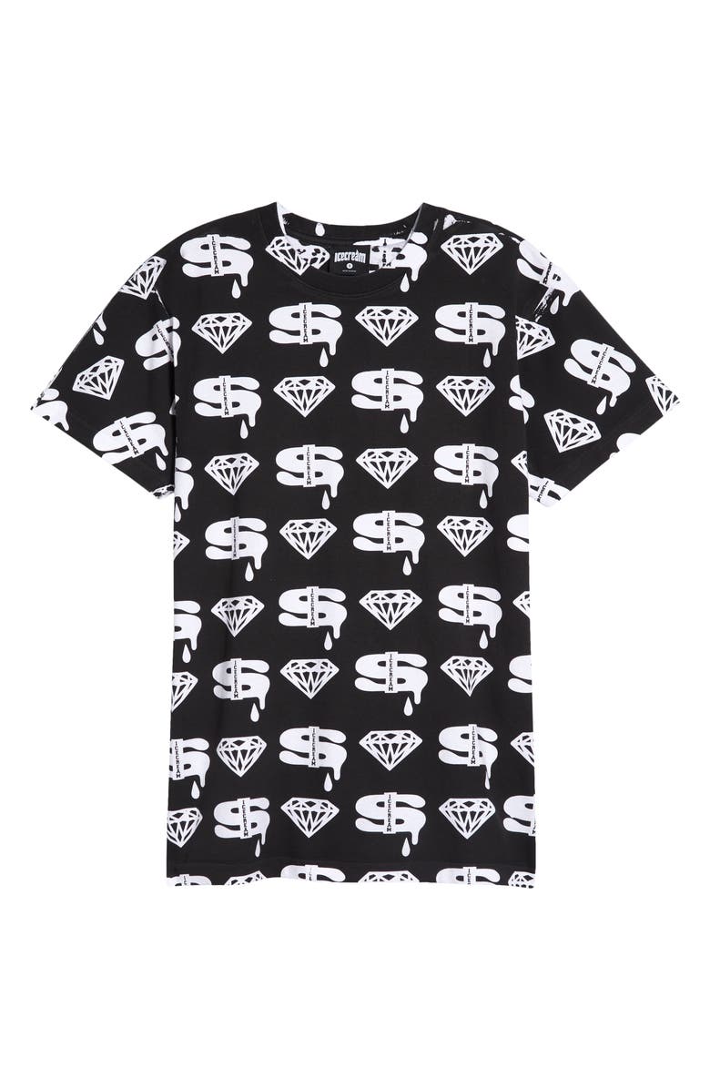 ICECREAM Men's Diamonds & Dollars Graphic Tee, Alternate, color,
