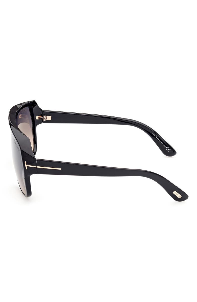TOM FORD 62mm Gradient Polarized Oversize Aviator Sunglasses, Alternate, color, 