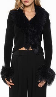 Alexia Admor Kennedy Faux Fur Trim Sweater