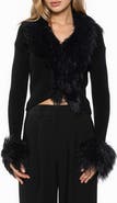Alexia Admor Kennedy Faux Fur Trim Sweater