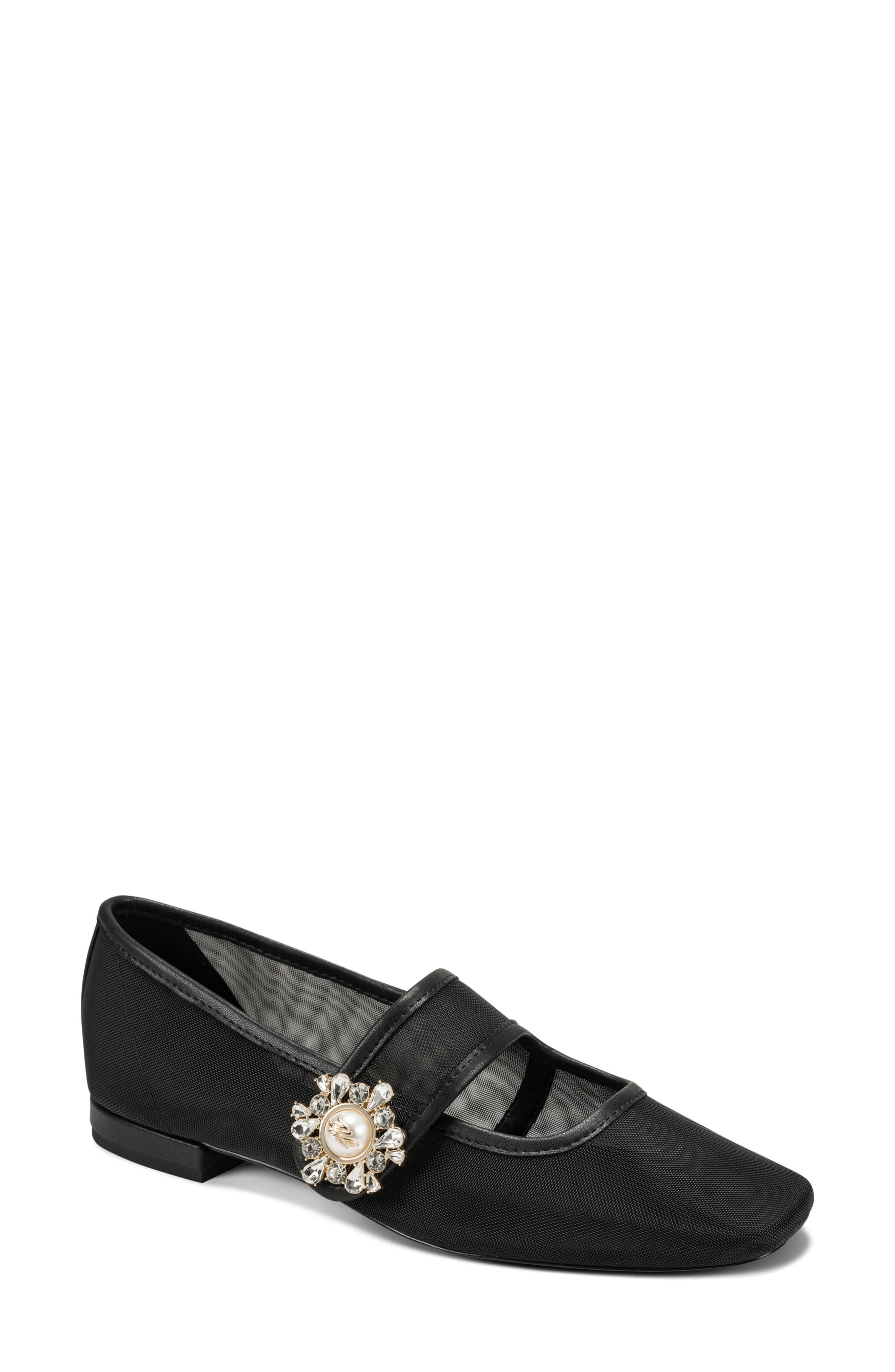 KARL LAGERFELD PARIS Sabelle Mary Jane Flat, Main, color, Black