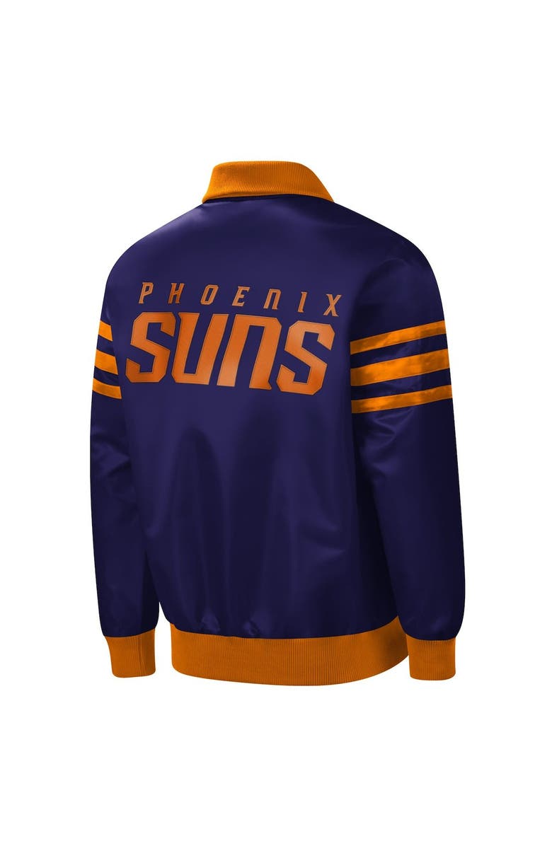 STARTER Men's Starter Purple Phoenix Suns The Captain II Full-Zip Varsity Jacket, Alternate, color, Purple