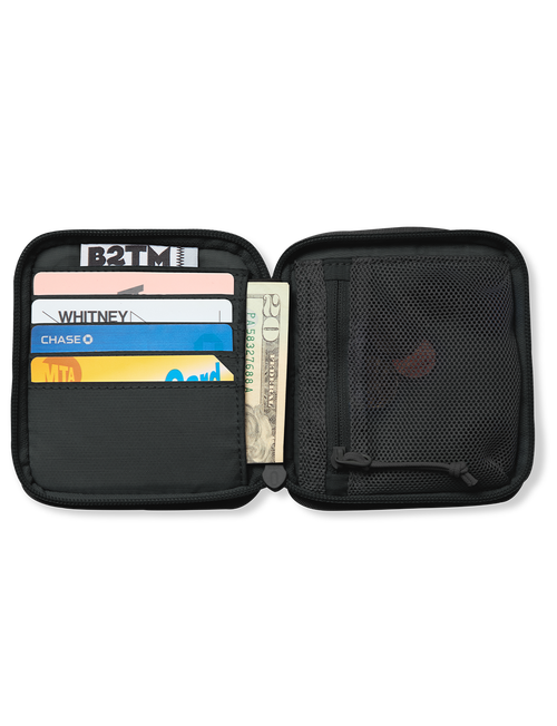 Baboon To The Moon Zip Wallet In Black/grey