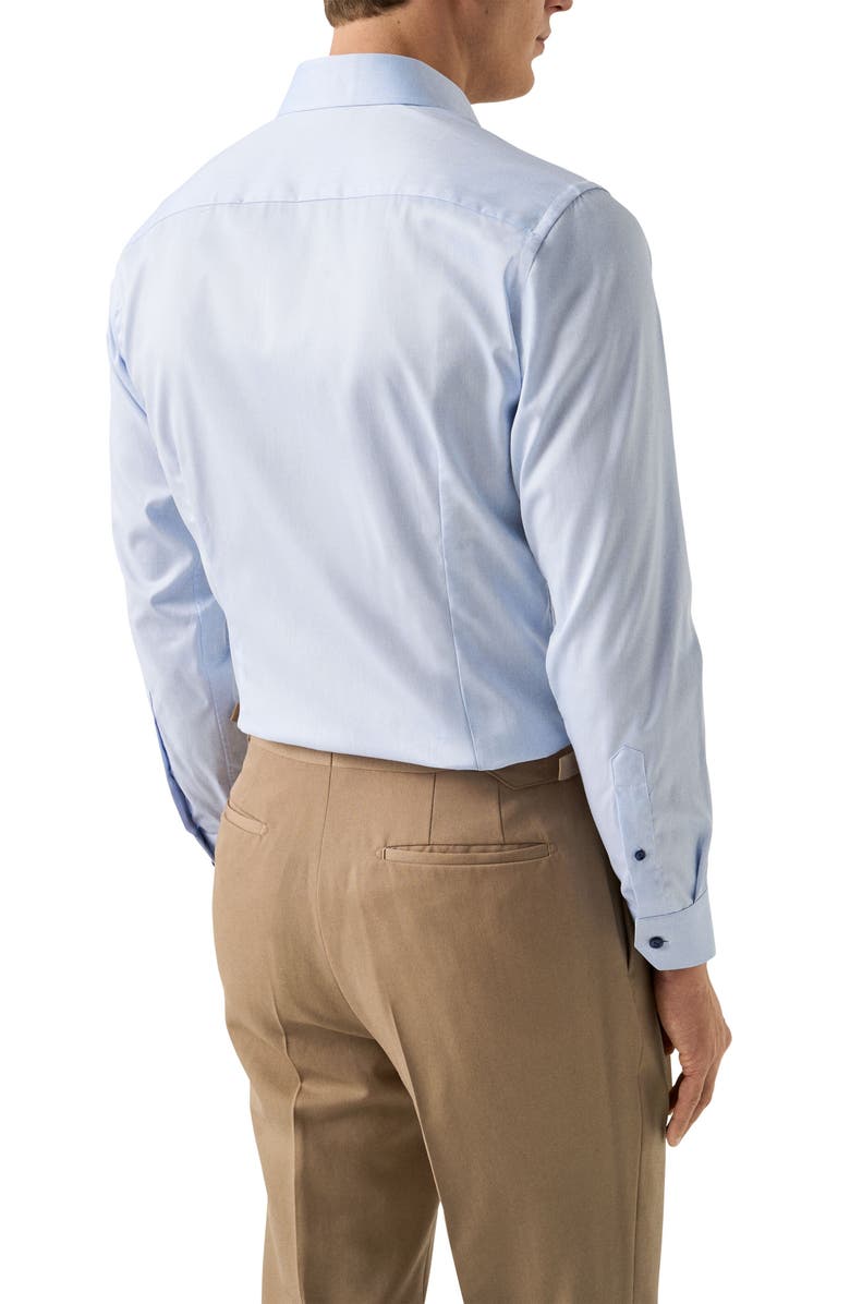Eton Contemporary Fit Twill Dress Shirt, Alternate, color, Lt/ Pastel Blue