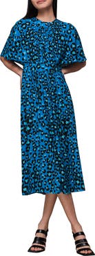 Whistles Painted Leopard Amelia Midi Dress