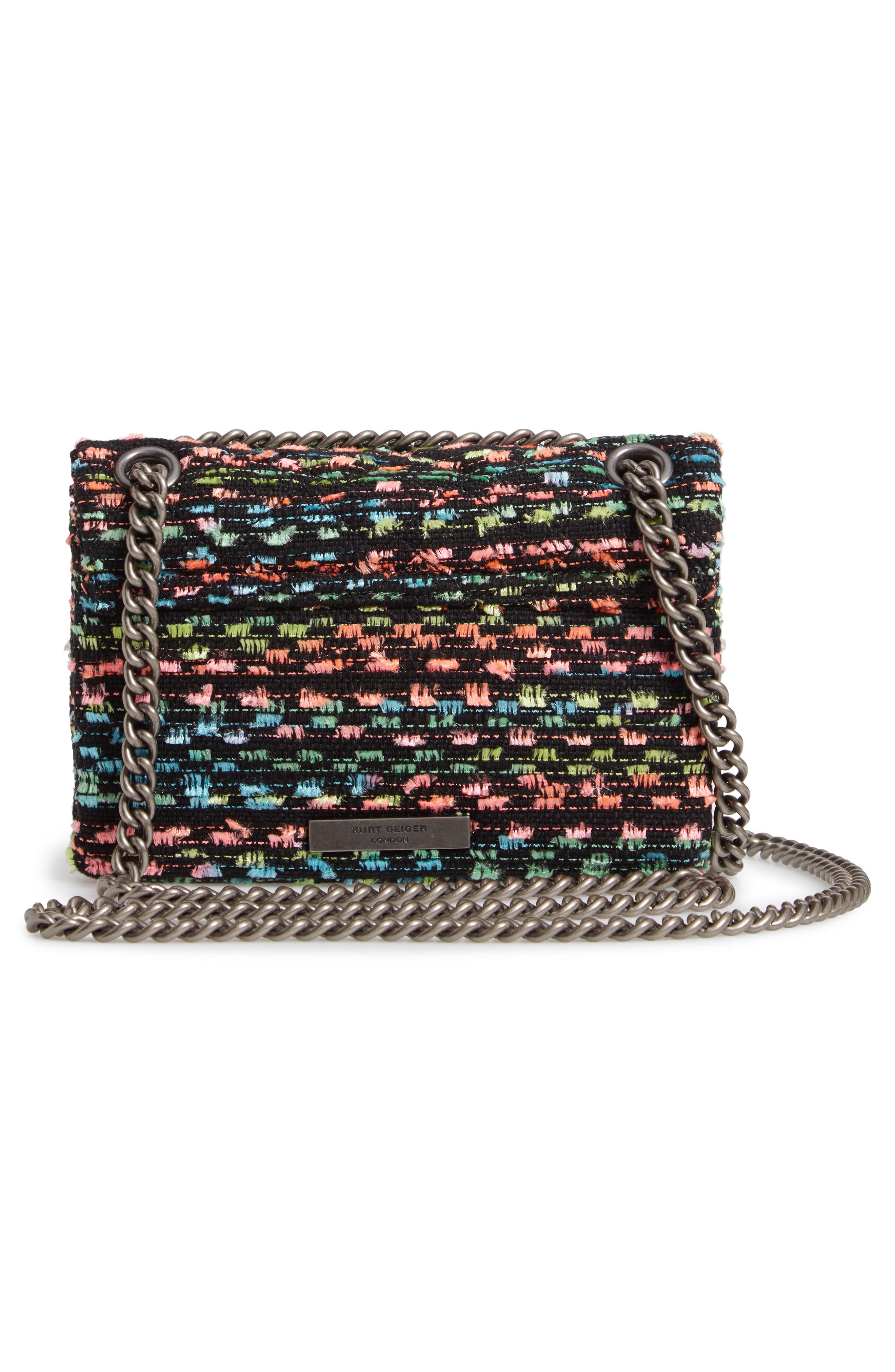Kurt Geiger London Mini Kensington-X Tweed Shoulder Bag, Alternate, color, 