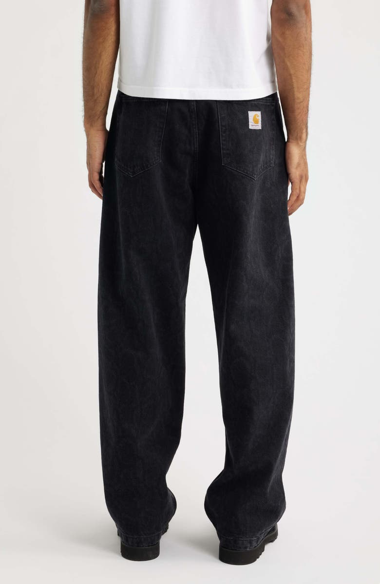 Carhartt Work In Progress Landon Snakeskin Print Wide Leg Jeans, Alternate, color, Snake Camo, Black (Heavy Stone