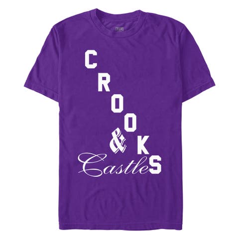 Men's Crooks & Castles White Big Bold Logo  Graphic T-Shirt