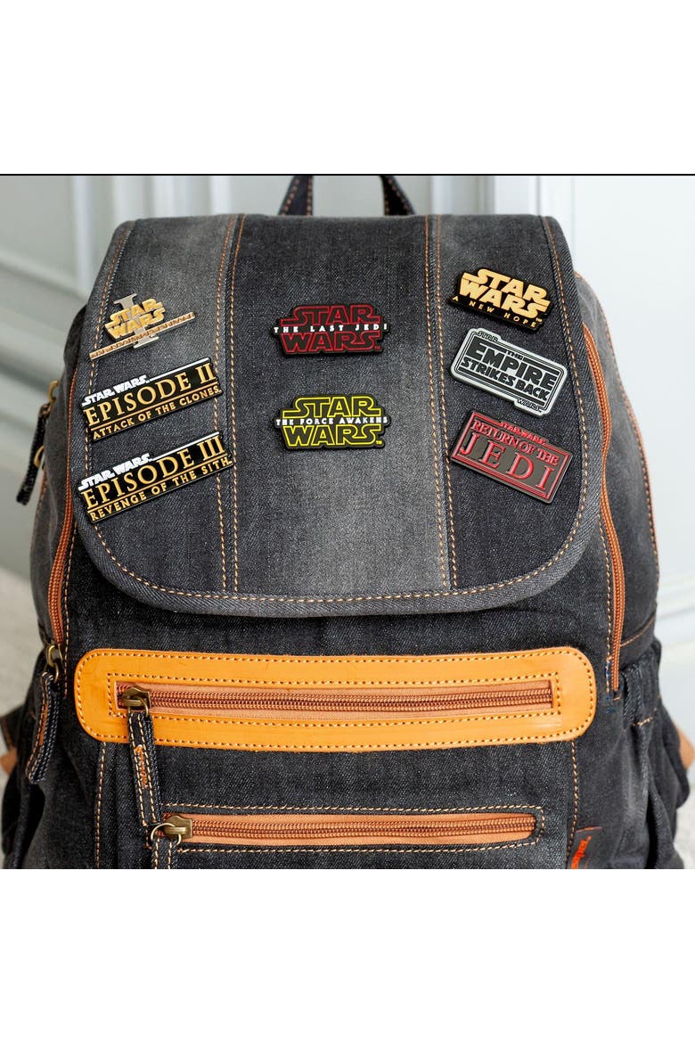 Star Wars Movie Title Pin Collection | Exclusive Poster Title Pin From Each Film, Alternate, color, Multi-Color