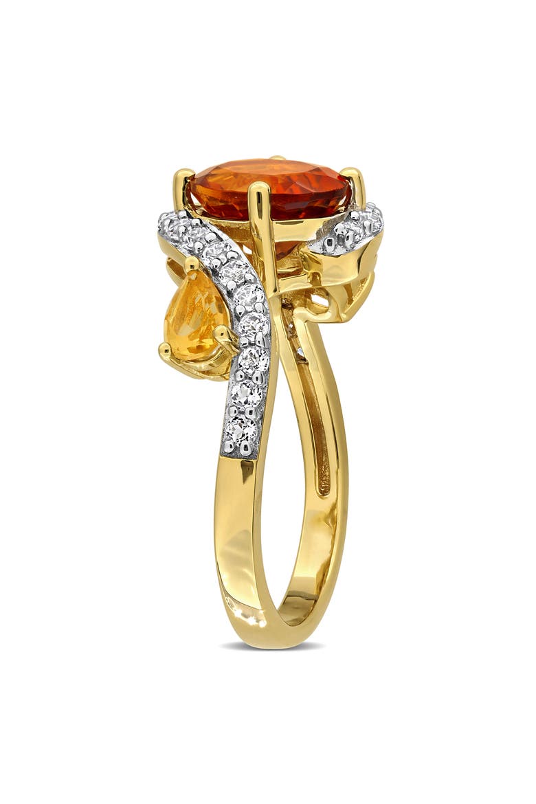 Madeira Citrine & White Topaz Ring, Alternate, color, ORANGE CITRINE