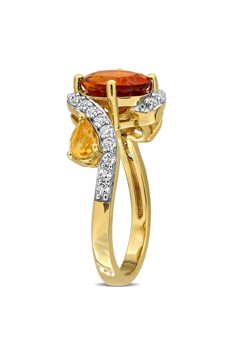 DELMAR Madeira Citrine & White Topaz Ring, Alternate, color, Orange Citrine