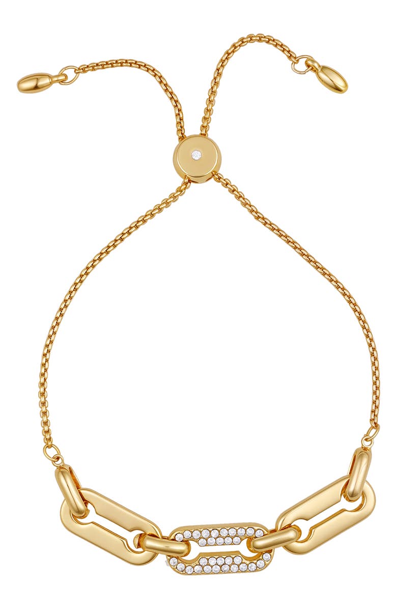 Vince Camuto Crystal Slider Bracelet, Alternate, color, Gold Tone