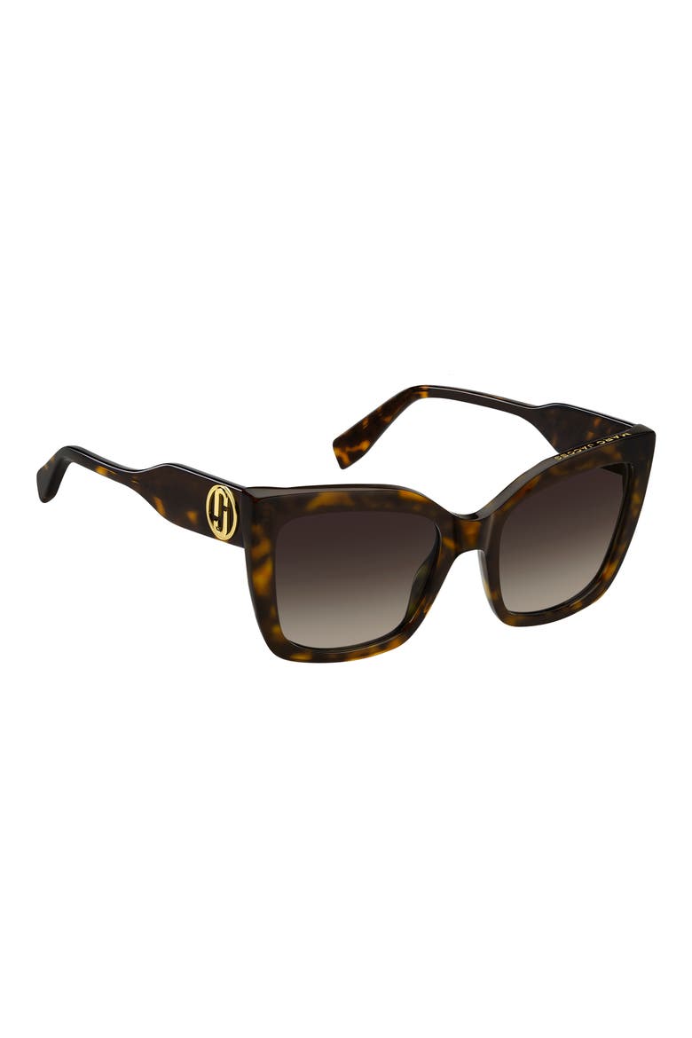 54mm Gradient Cat Eye Sunglasses, Alternate, color, HAVANA/ BROWN