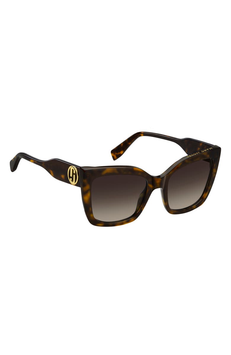 Marc Jacobs 54mm Gradient Cat Eye Sunglasses, Alternate, color, Havana/ Brown