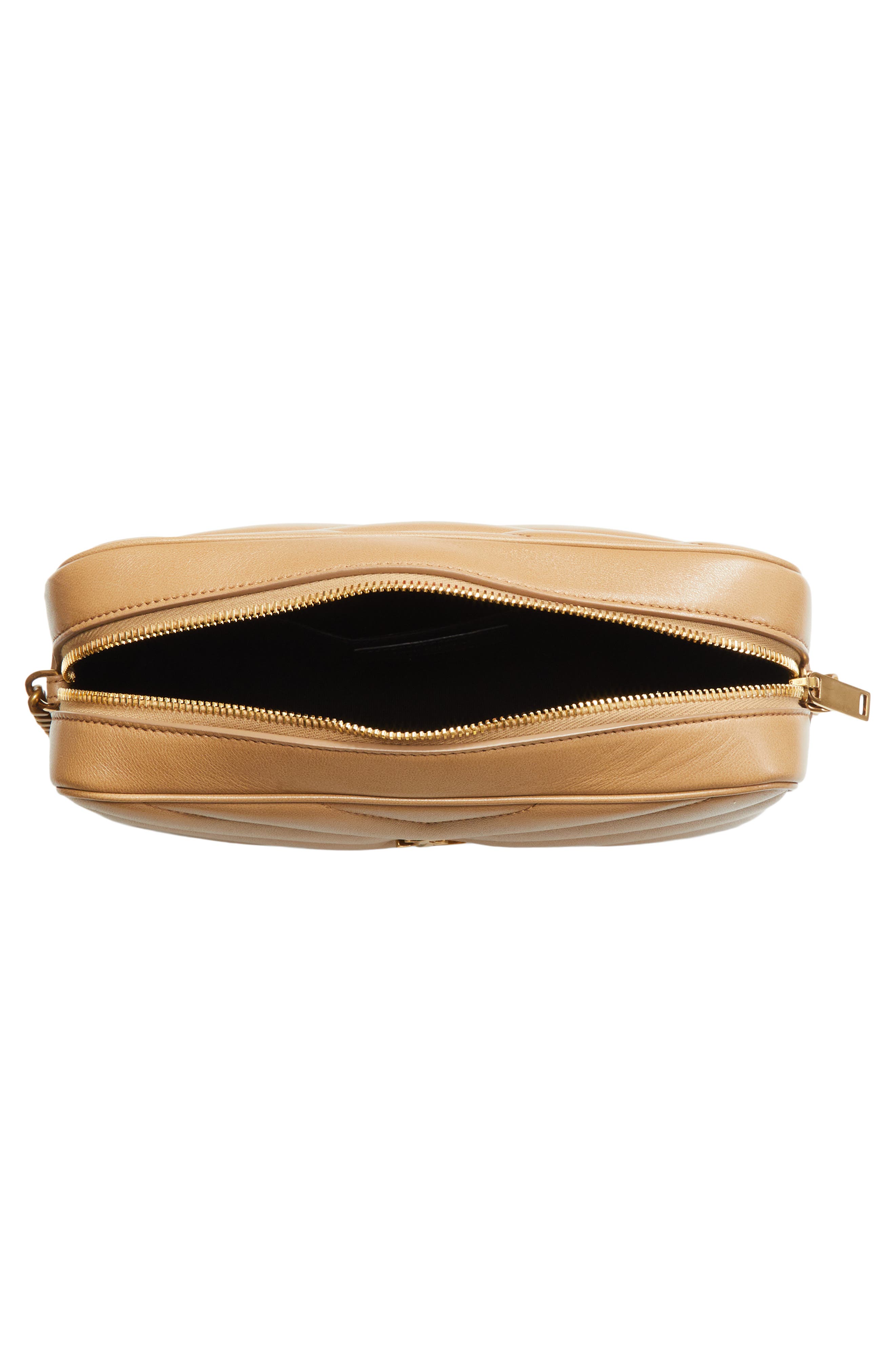 Saint Laurent Loulou Mattelassé Leather Camera Bag, Alternate, color, Natural Tan