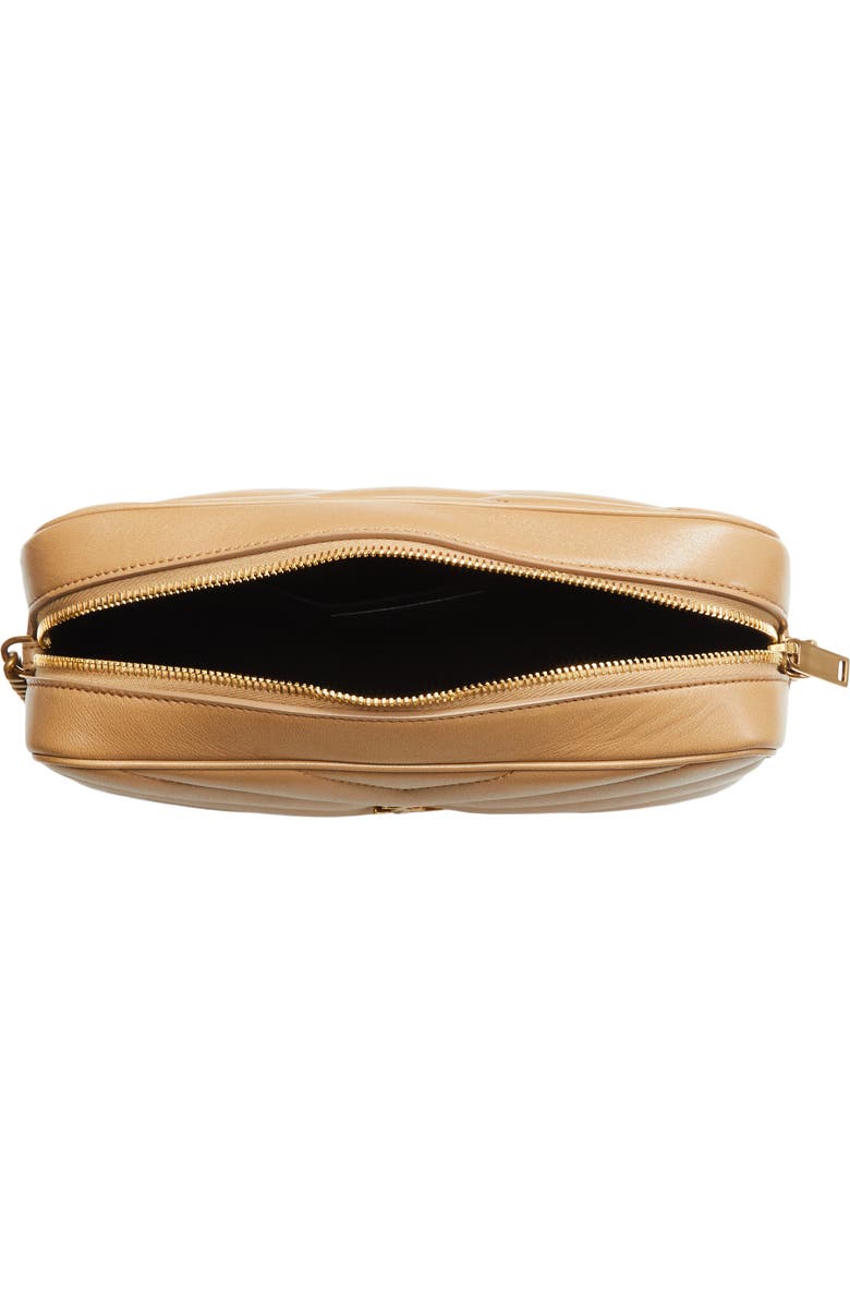 Saint Laurent Loulou Mattelassé Leather Camera Bag, Alternate, color, Natural Tan