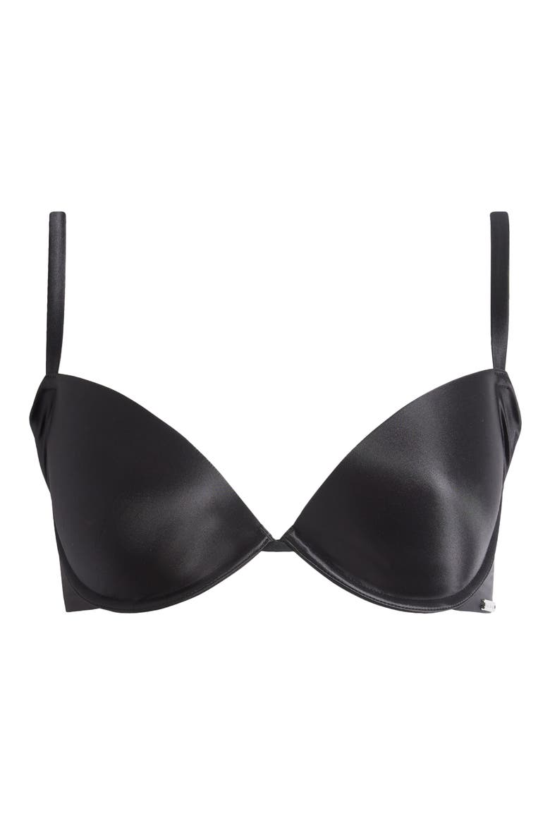 Le Gloss Underwire T-Shirt Bra, Main, color, BLACK