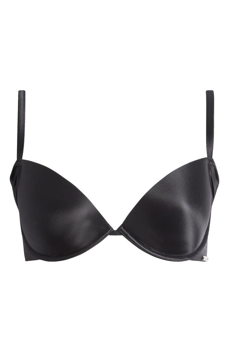 Fleur Du Mal Le Gloss Underwire T-Shirt Bra, Main, color, Black
