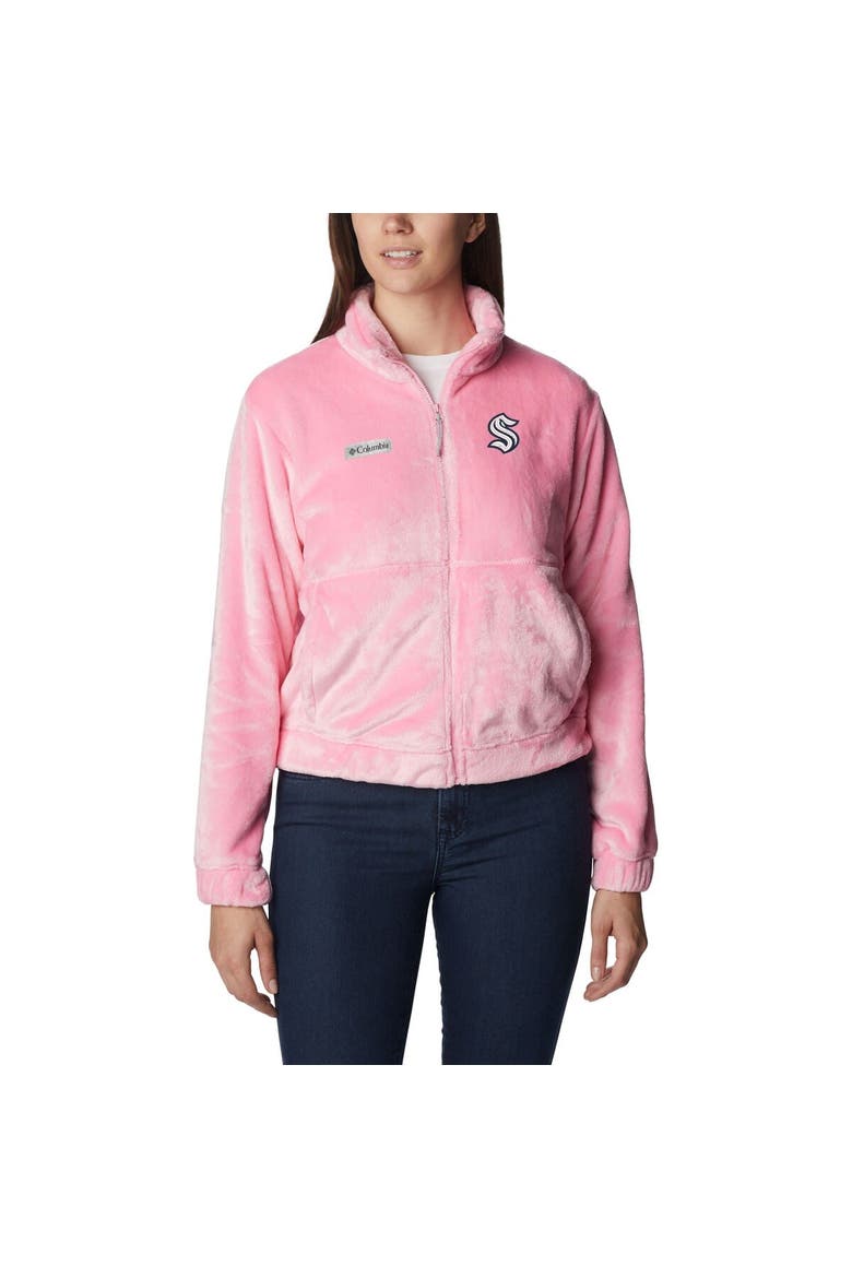Women's Columbia Pink Seattle Kraken Fire Side Full-Zip Jacket, Alternate, color, Pink