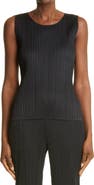 Pleats Please Issey Miyake Basics Pleated Sleeveless Top