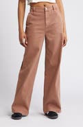 BP. High Waist Wide Leg Twill Pants