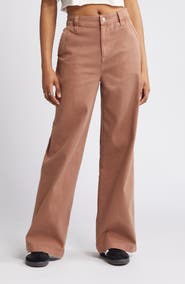 BP. High Waist Wide Leg Twill Pants