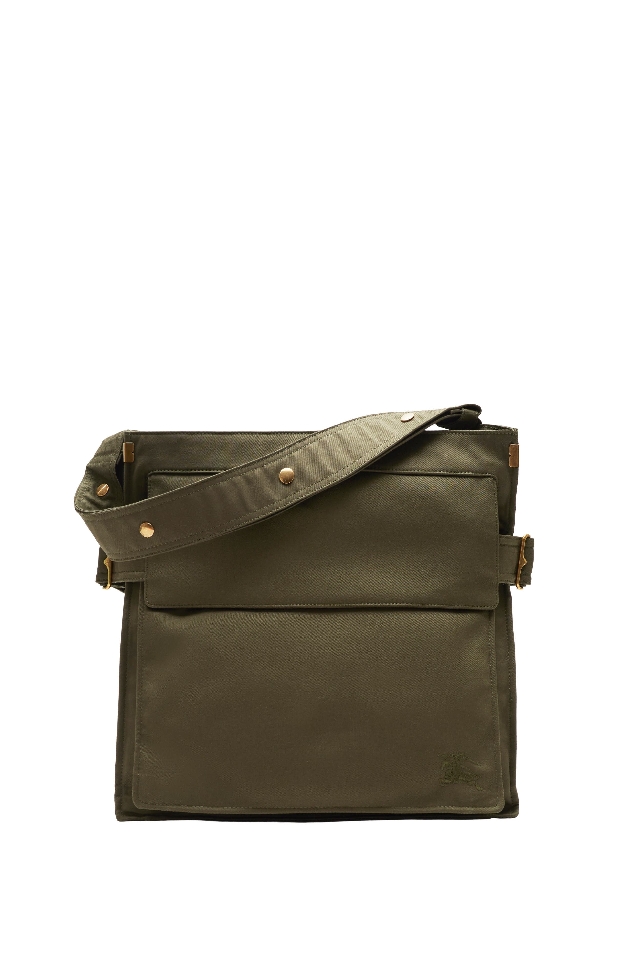 Burberry Medium Trench Tote, Main, color, Military