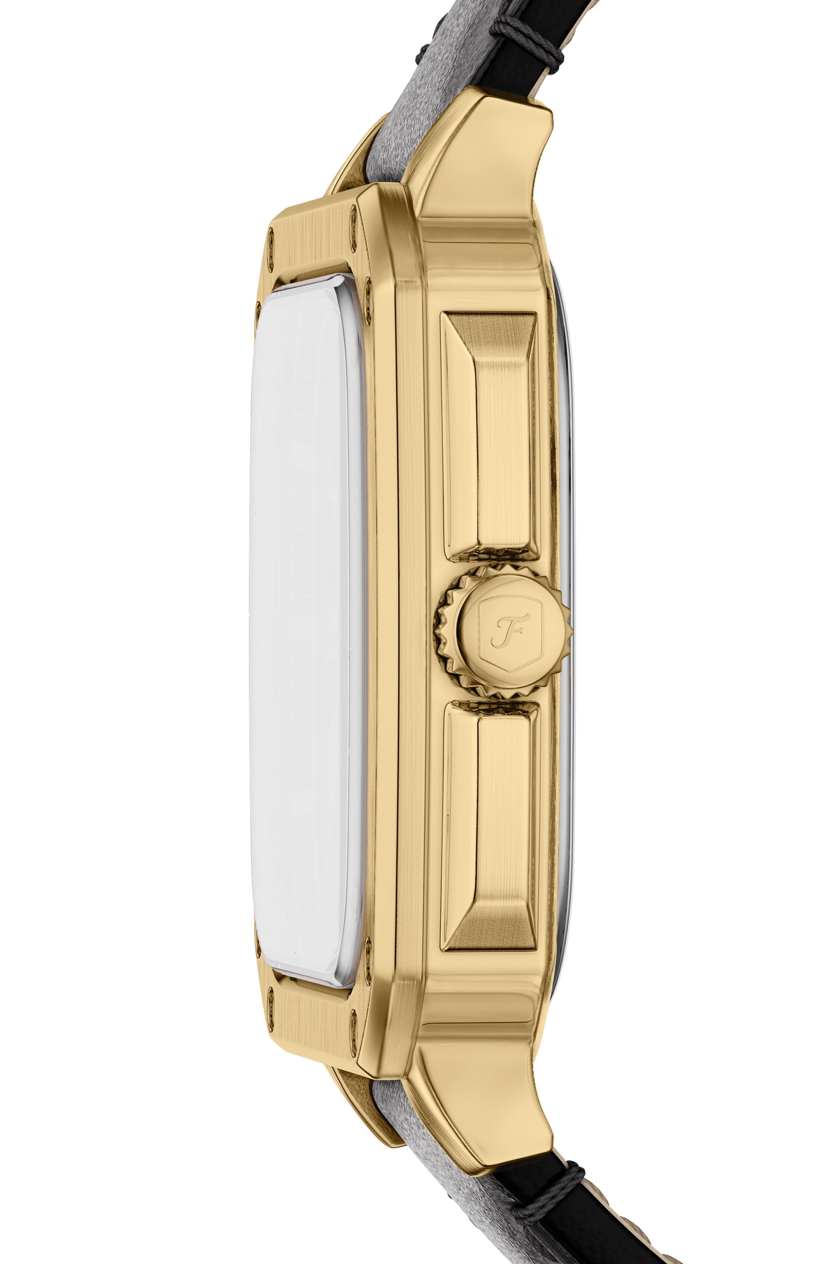 Fossil Crosby Leather Strap Watch, 42mm x 30mm (Men) | Nordstrom
