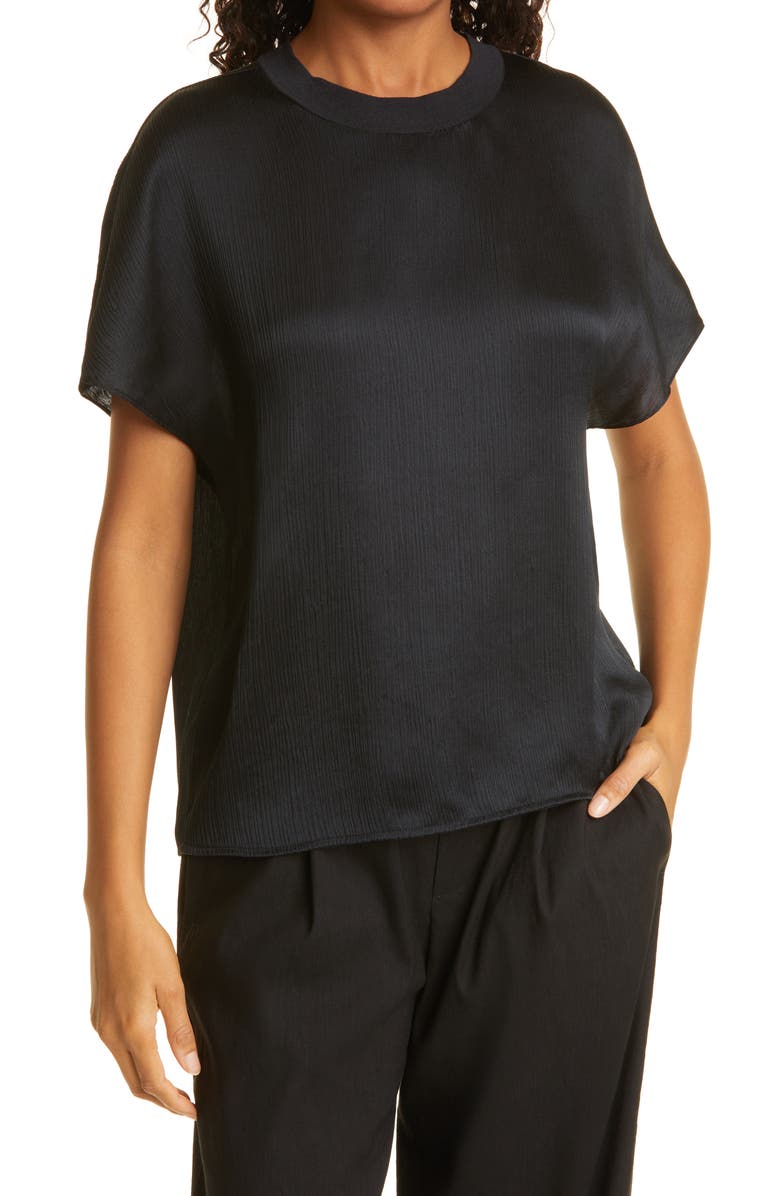 Vince Flutter Sleeve Silk Top, Main, color,