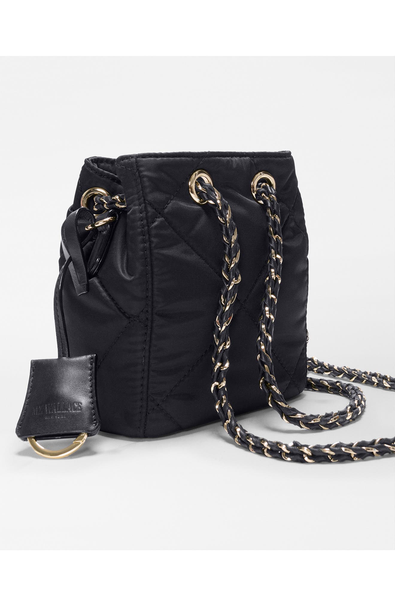 Mini Frankie Bucket Bag, Alternate, color, BLACK