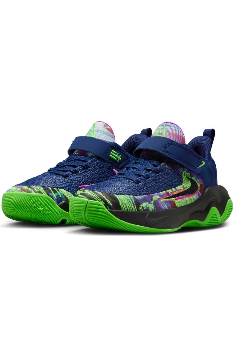 Nike Kids' Giannis Immortality 4 Basketball Shoe, Main, color, Blue Void/ Black/ Green Strike