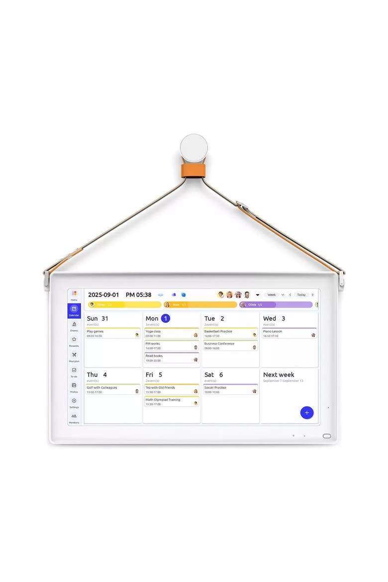 21.5" Digital Calendar and Chore Chart - Smart Interactive Family Display, Main, color, White