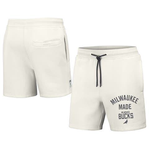 Men's NBA x Staple Cream Milwaukee Bucks Heavyweight Fleece Shorts