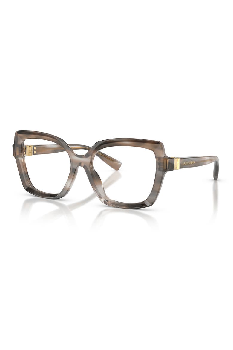 55mm Butterfly Optical Glasses, Alternate, color, STRIPED GREY / DEMO LENS