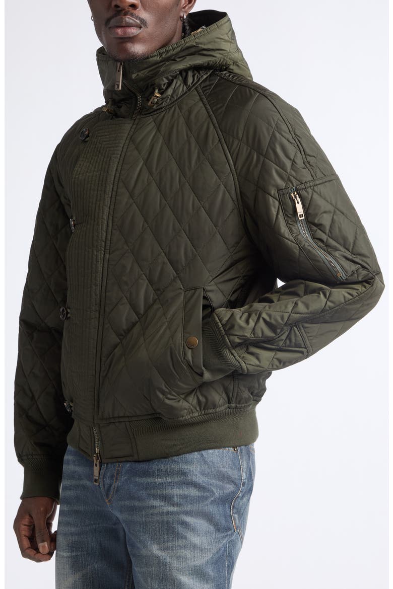 Elliston Quilted Nylon Jacket, Alternate, color, SHALE