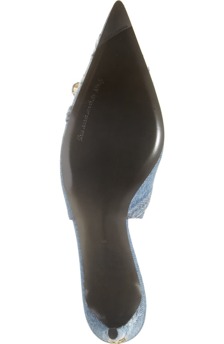 Dolce&Gabbana Patchwork Denim Embellished Slingback Pump, Alternate, color,
