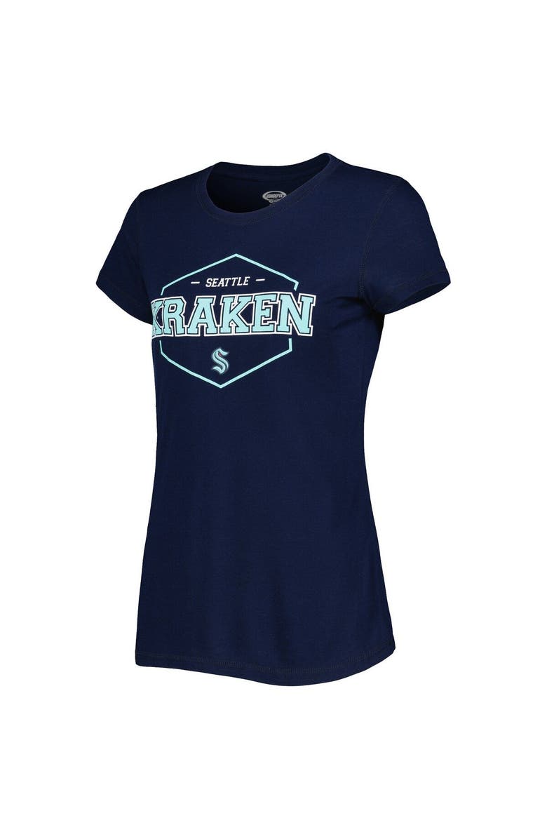 CONCEPTS SPORT Women's Concepts Sport Deep Sea Blue/Gray Seattle Kraken Badge T-Shirt & Pants Sleep Set, Alternate, color, Navy