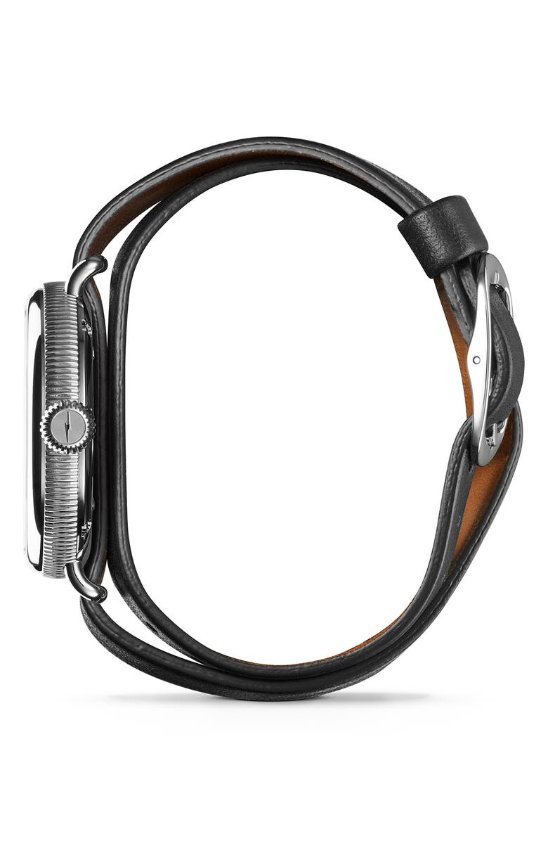 Shinola Birdy Double Wrap Leather Strap Watch, 38mm, Alternate, color, 