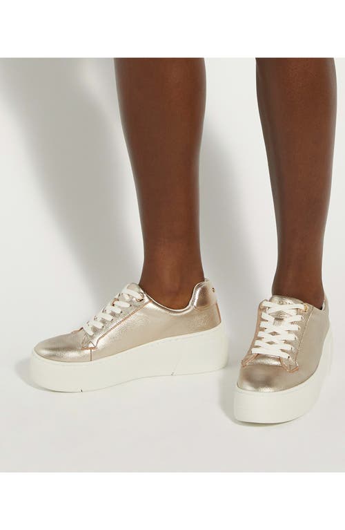 Dune London Episode Platform Sneaker In Gold
