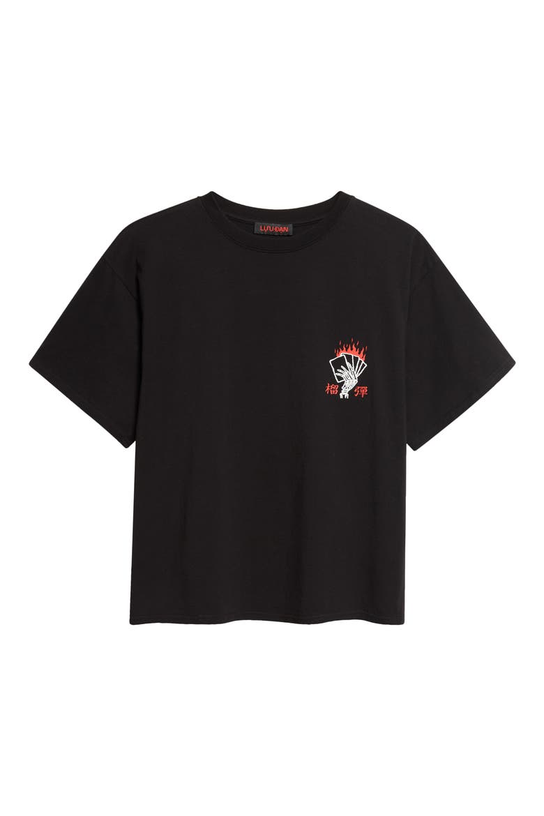 Blacklisted Boxy Graphic T-Shirt, Main, color, SOFT BLACK