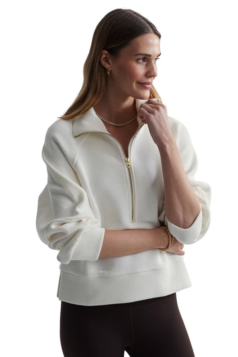 Milano Half-Zip Sweatshirt, Alternate, color, IVORY
