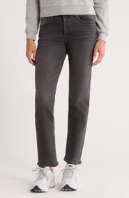 MOTHER The Hiker Hover Mid Rise Slim Straight Leg Jeans